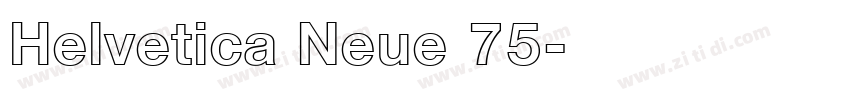 Helvetica Neue 75字体转换